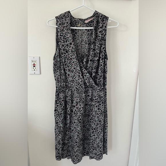 Rebecca Taylor 100% Silk Leopard Print Open Back Dress Size 12 - Picture 3 of 15
